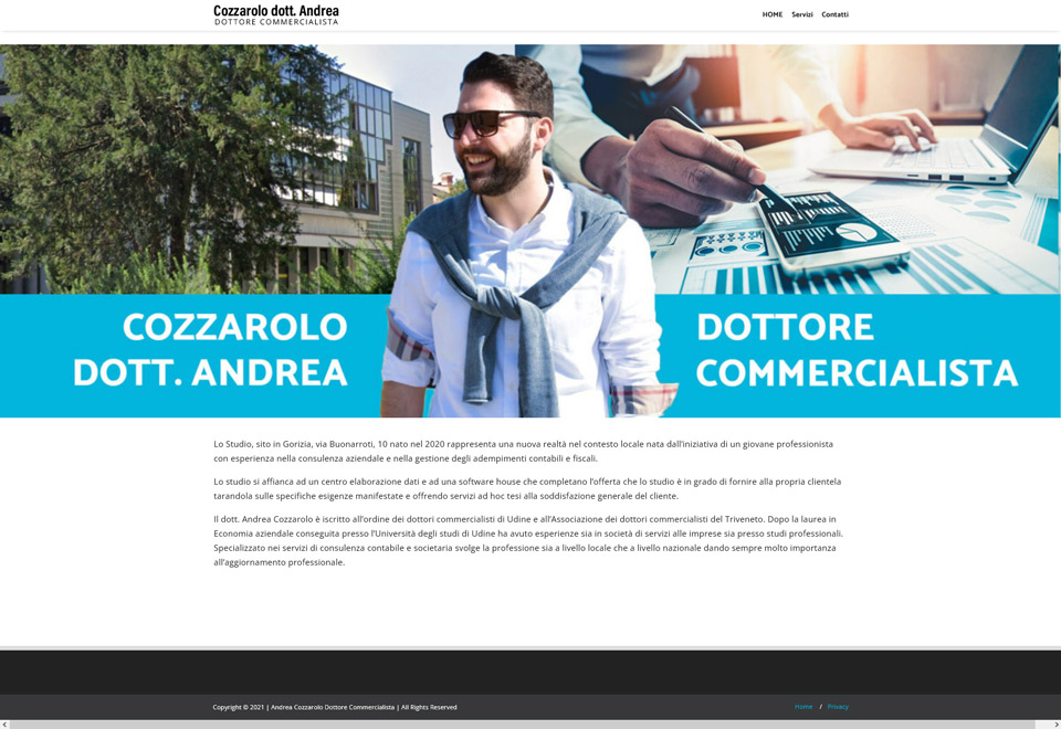 Sito web: per AndreaCozzarolo.it Dott. Commercialista, Gorizia.