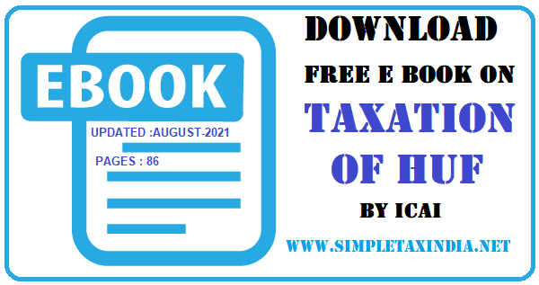 Download Free E book on Taxation of HUFs by ICAI