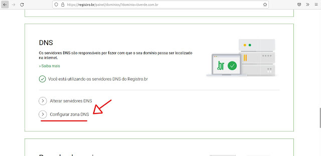 Configurar zona DNS no Registro.br