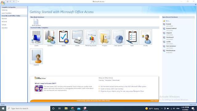 Introduction to MS-Access II MS Access 