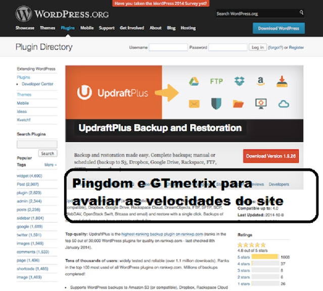 Pingdom e GTmetrix para avaliar as velocidades do site