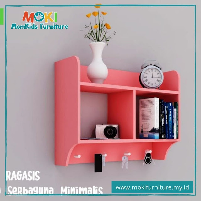 rak gantung minimalis kayu moki furniture