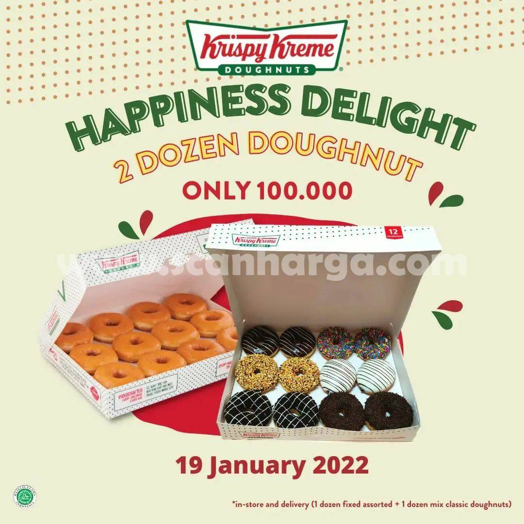 KRISPY KREME Promo Beli 2 Dozen Donat hanya Rp. 100rb*