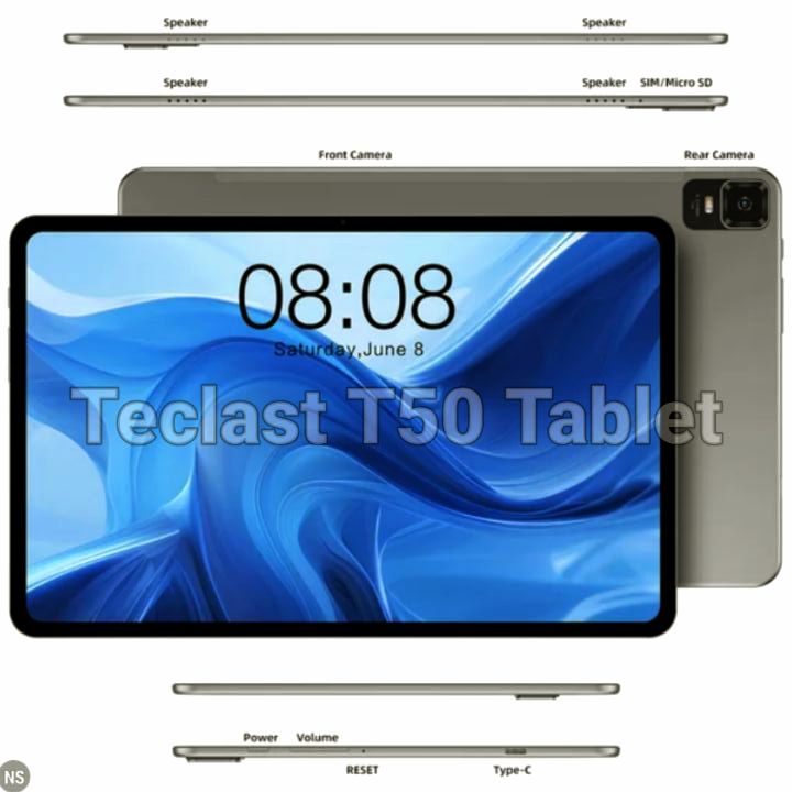 Teclast T50 Tablet - Specs: 7500mAh Battery, Android 13, Up to 16GB Memory RAM, 256GB Storage ROM, 11-Inch Screen, and more