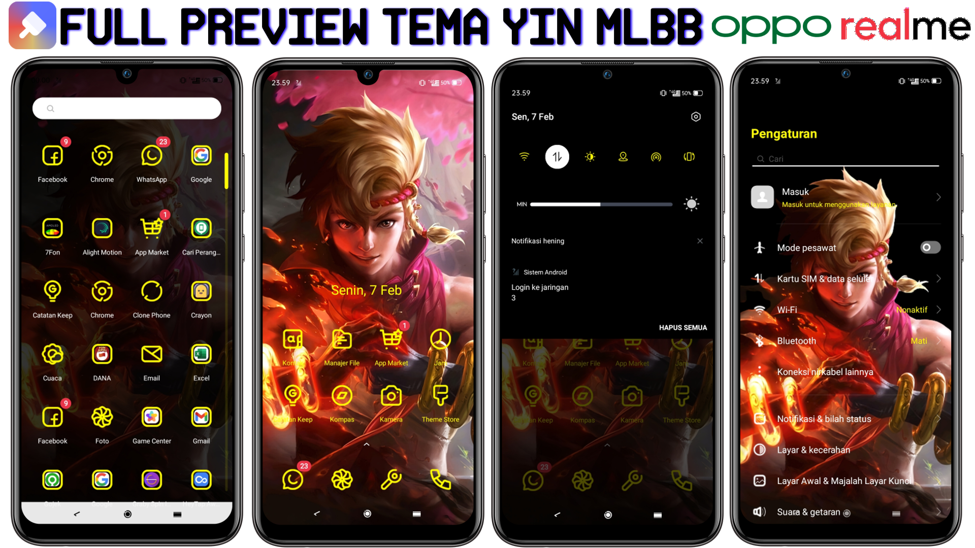 themes Yin mobile legends for oppo & realme