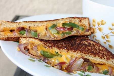Kicked Up Grilled Cheese Sandwich with Jalapenos