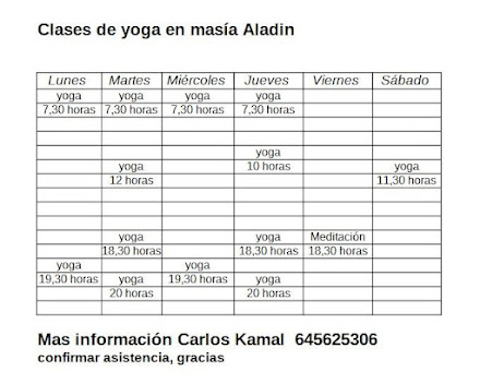 clases yoga Integral en masia Aladín