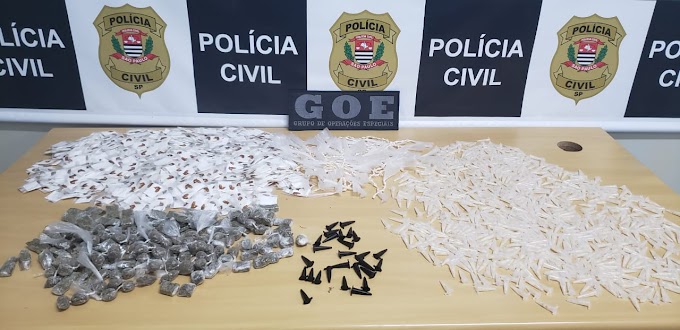 POLICIAIS DO GRUPO DE OPERAÇÕES ESPECIAIS (GOE) RECEBEM DENÚNCIA E APREENDEM GRANDE QUANTIDADE DE DROGAS EM 'BIQUEIRA'