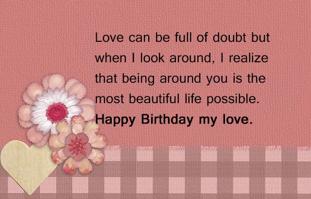 Romantic Birthday Wishes for Wife with Images In English