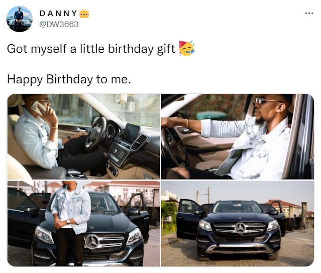 Twitter Influencer, Danny Walter Buys Benz For Birthday, Days After Police Arrest