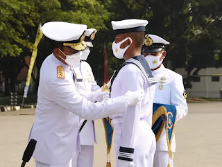 Kelasi Dua Bahari Beriman Siregar Lulusan Terbaik Siswa Dikmata TNI AL Angkatan XLI/1 Puslatdiksarmil Kodiklatal