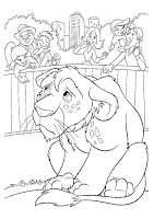 Wild Kratts - Sad lion in cage coloring page