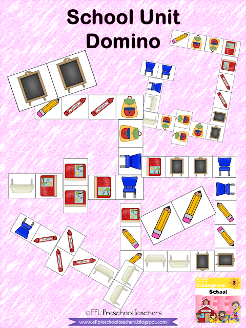 Printable Domino Game for the school unit