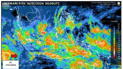 BMKG: Satu Siklon Tropis dan Satu Bibit Siklon Terbentuk di Selatan Indonesia, Begini Dampak Cuacanya!