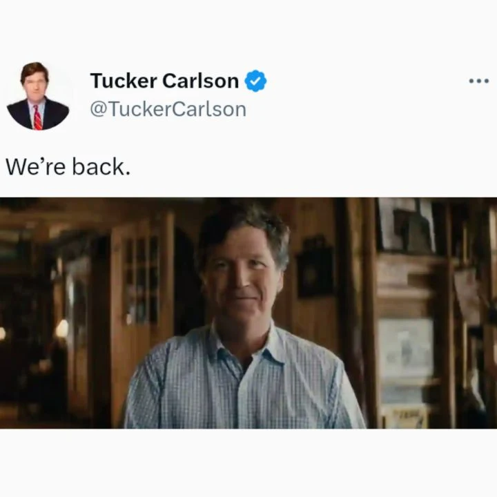 Controversial TV personality Tucker Carlson relaunches show on Twitter after Fox News departure amidst racism allegations