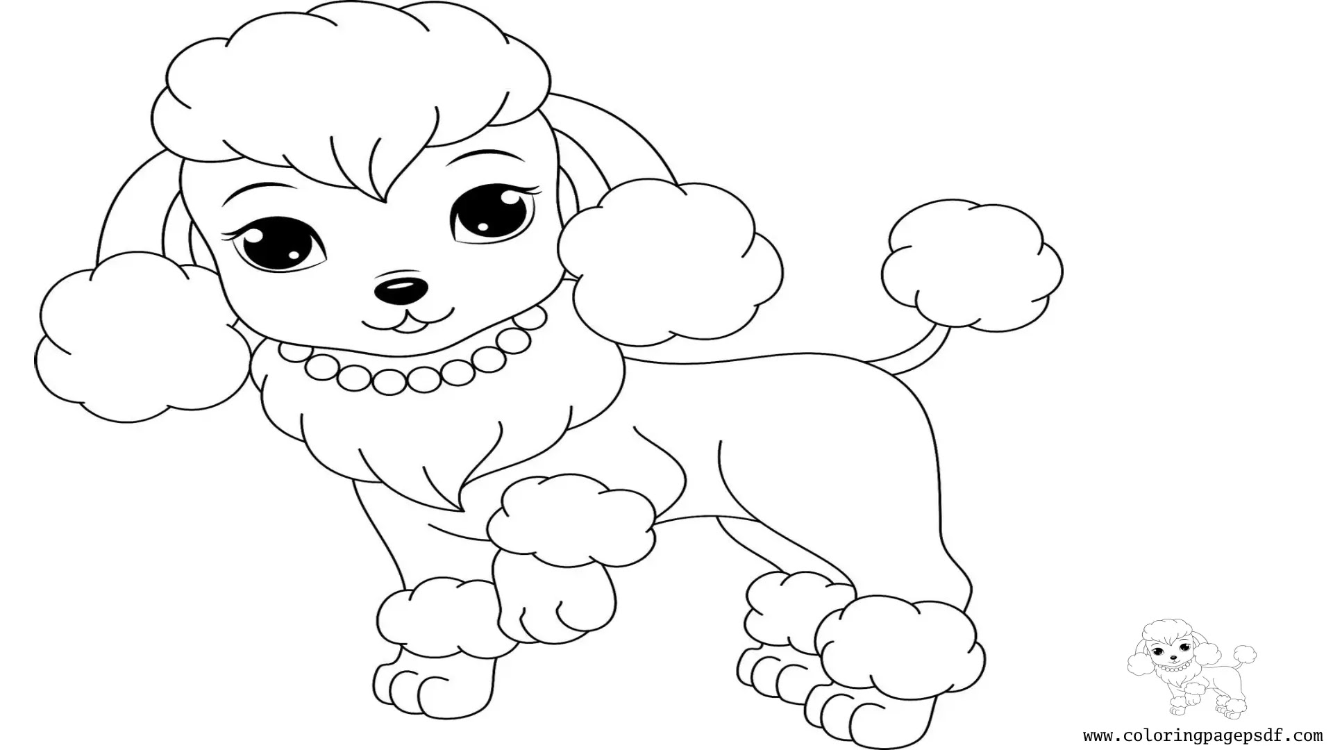 Coloring Pages Of A Pretty Puppy Walking