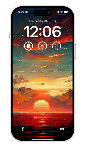 iPhone Wallpaper 4k | Abstract Sunset Landscape Illustration