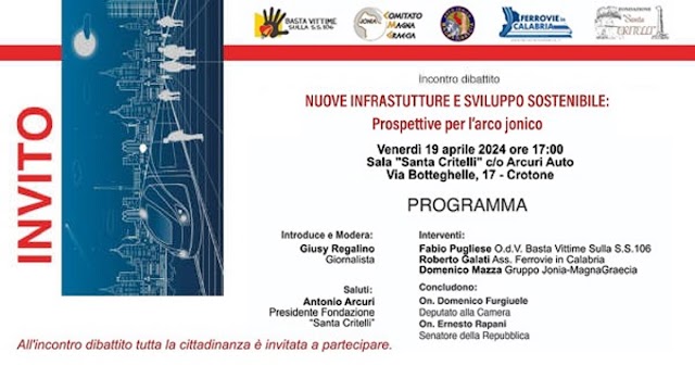 A Crotone la manifestazione 2024 su infrastrutture e sviluppo  sostenibile