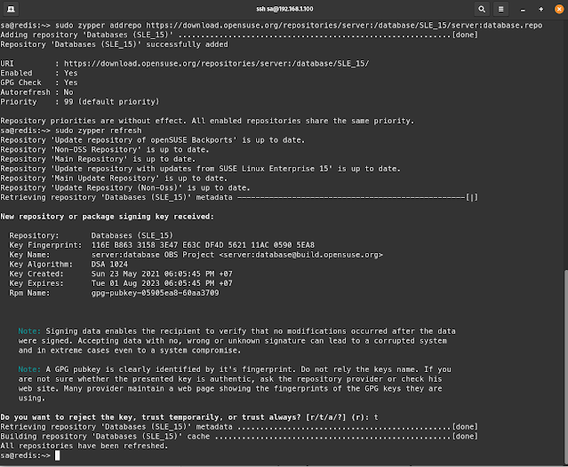 Cài đặt Redis trên SUSE Linux 15 và benchmark performance testing với api-benchmark - Nodejs