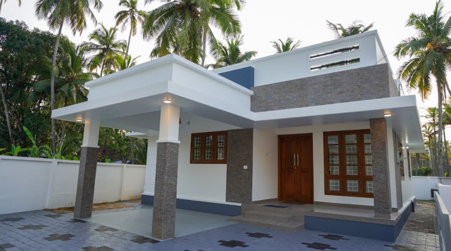 Indian village house low-budget single-floor house design