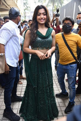 Rashmika Mandanna spotted for Pushpa press conference