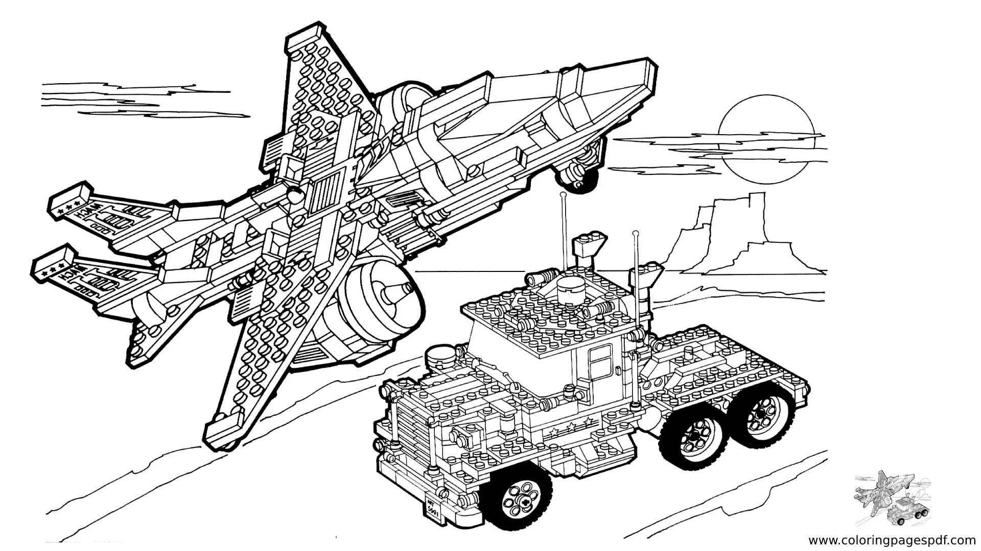 Coloring Pages Of Lego Vehicles