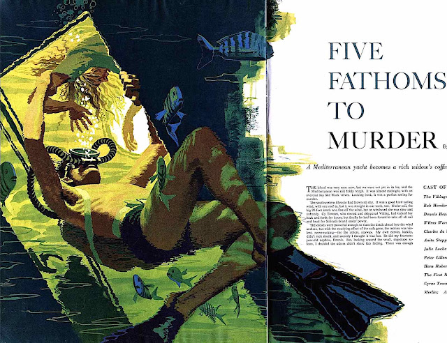 a James R. Bingham illustration, Five Fathoms To Murder