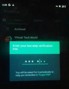 WhatsApp two step verification activate and enabling fingerprint lock