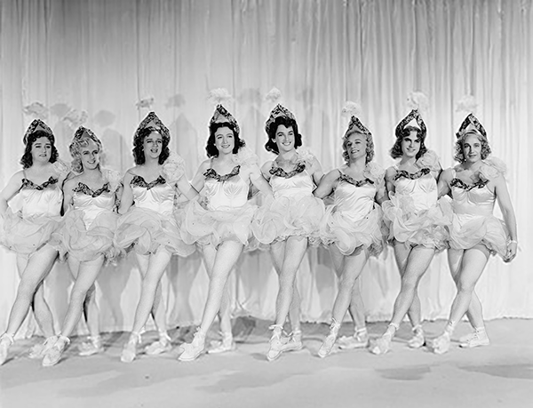 Femulating ballerinas, circa 1950