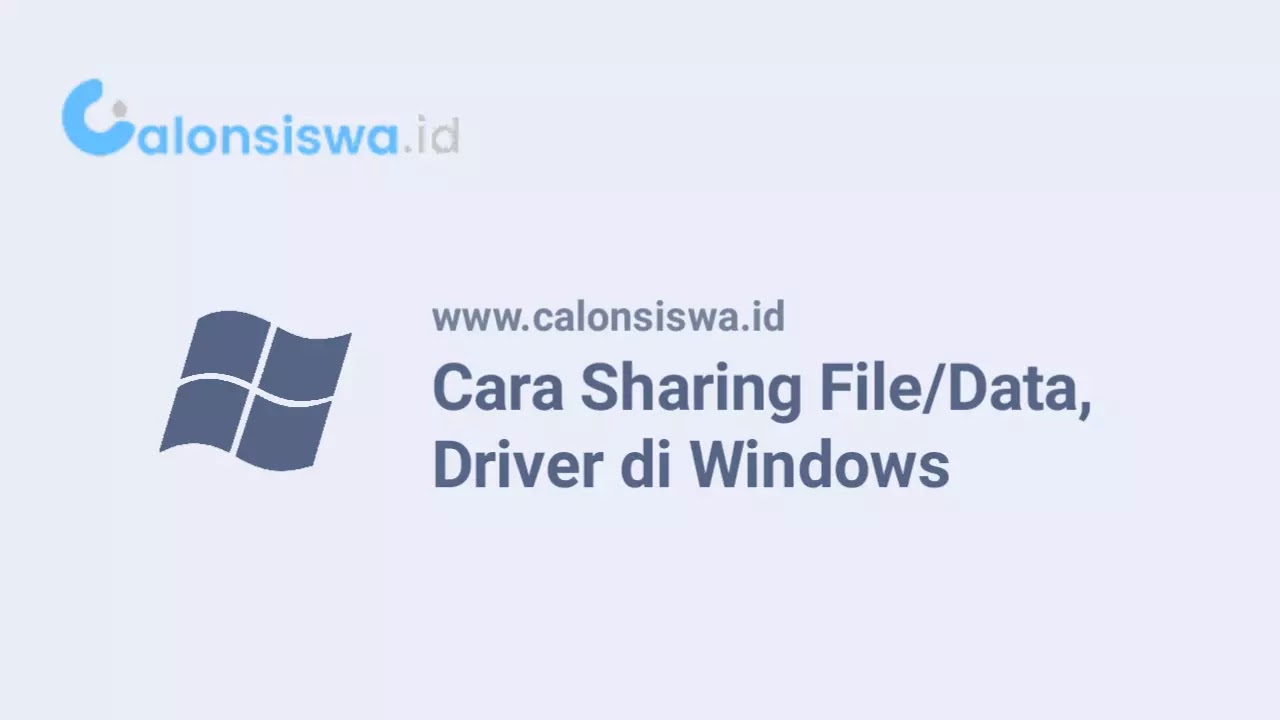 Cara Sharing File/Data dan Driver di Windows