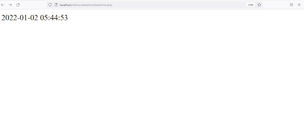 output fungsi date php format tanggal dan waktu