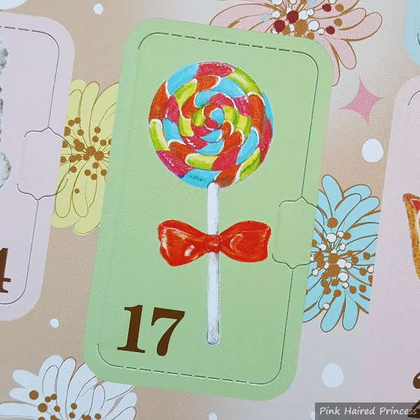 Paul & Joe advent calendar door 17 with lollipop illustration