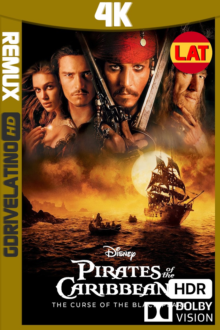 Piratas del Caribe : La Maldición del Perla Negra (2003) BDRemux 4K HDR DV Latino-Ingles MKV