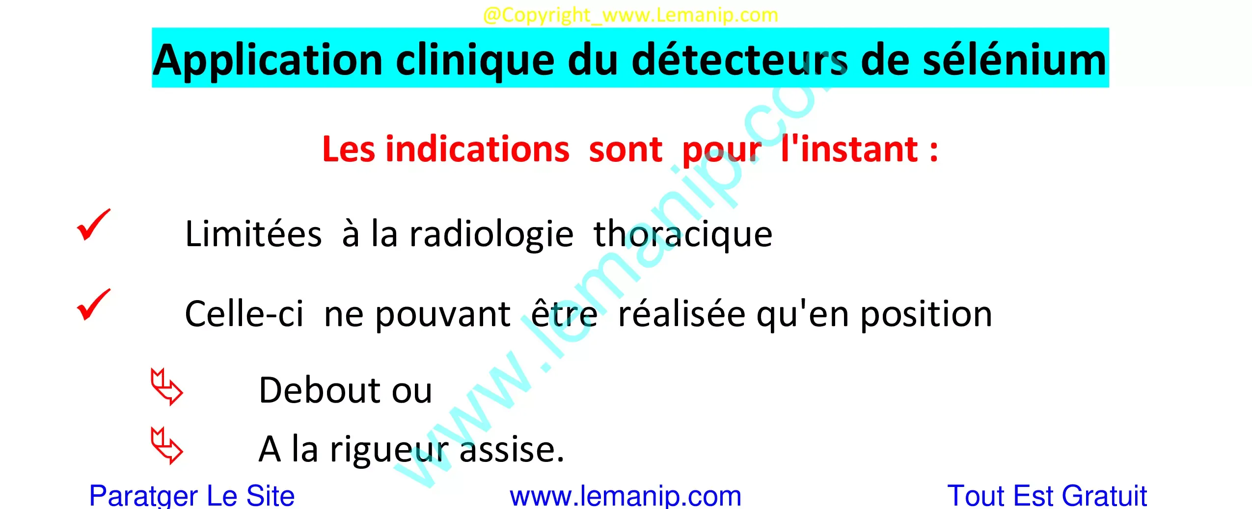 Application clinique du détecteurs de sélénium