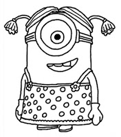 The minions coloring page