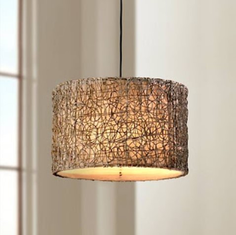 small wicker lamp shades