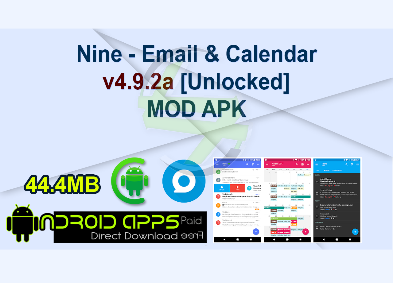 Nine - Email & Calendar v4.9.2a [Unlocked] MOD APK