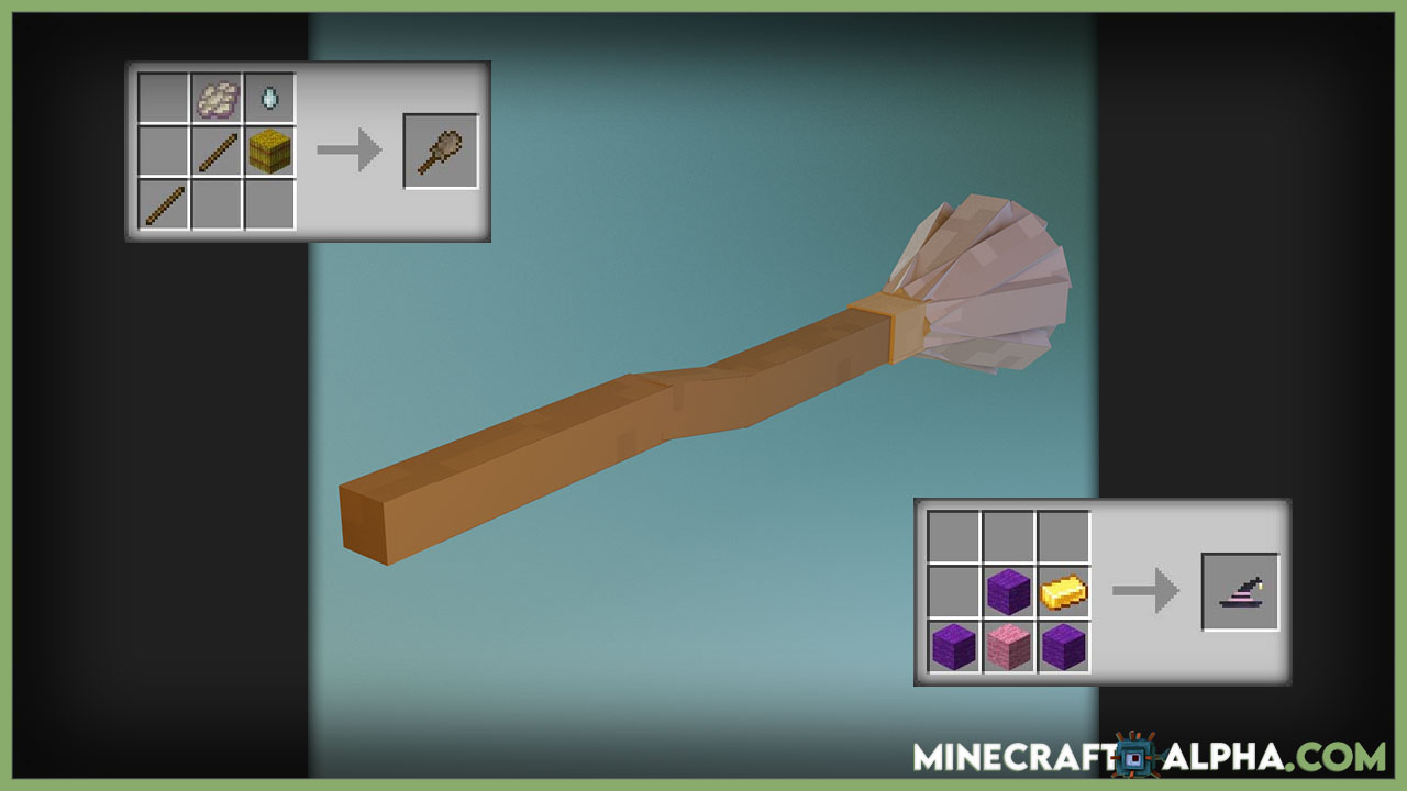 Minecraft  Majo's Brooms Mod Crafting Recipes