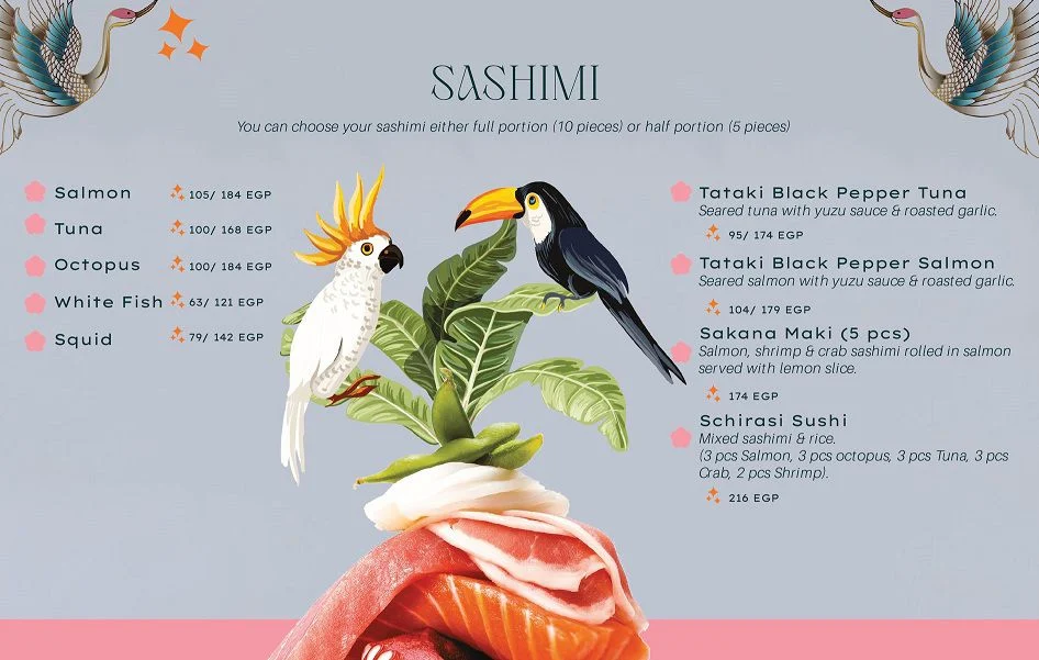 اسعار منيو وفروع ورقم موري سوشي «Mori Sushi» مصر