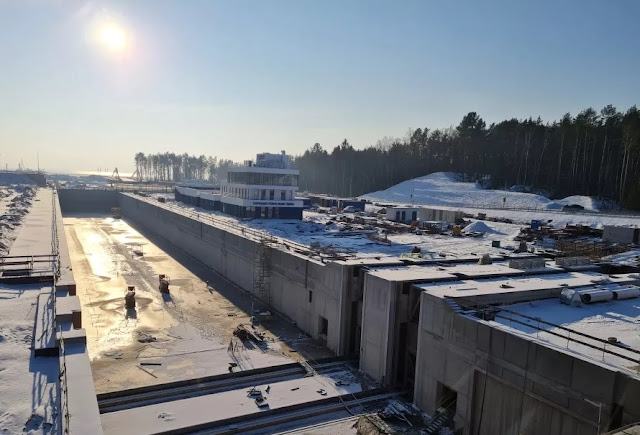 Январские снимки со строительства канала через Балтийскую косу