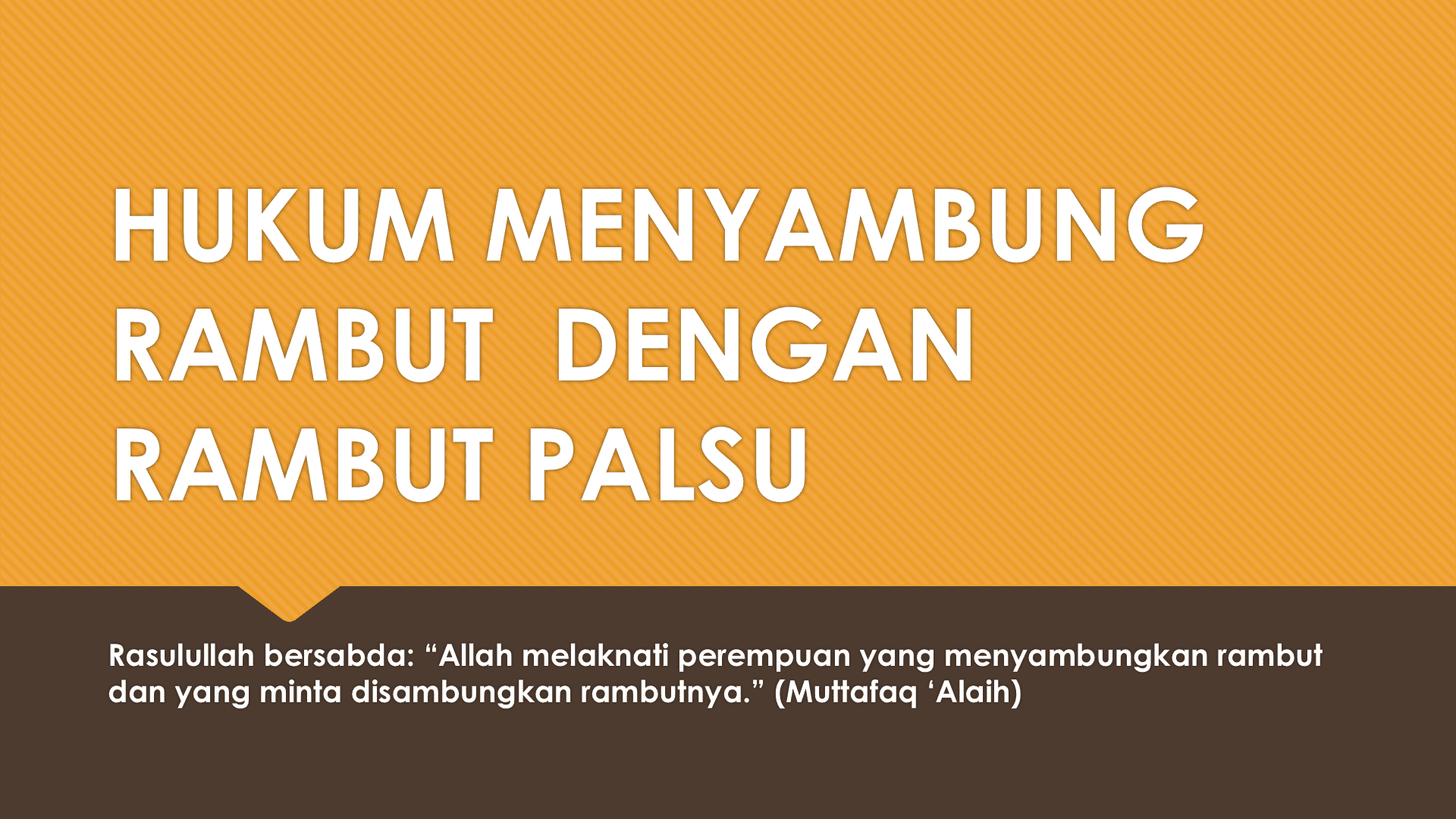 Hukum Menyambung Rambut