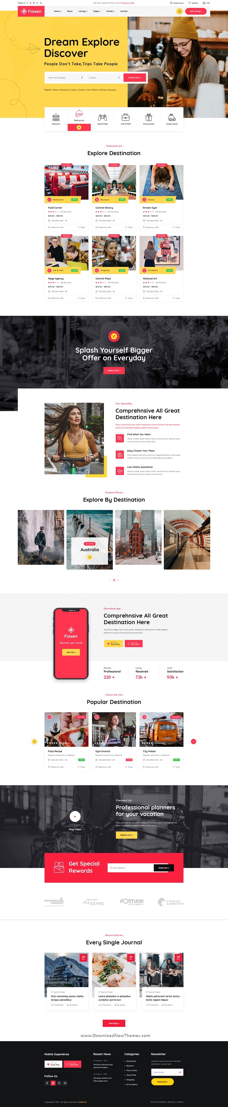 Fioxen - Directory & Listings PSD Template