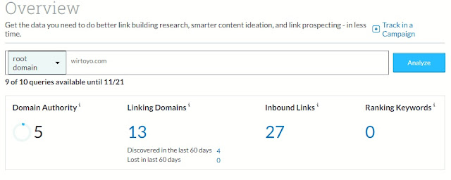 Mengecek Domain Authority