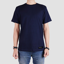 Kaos Polos Catton Combet 30s Murah - XL, navy