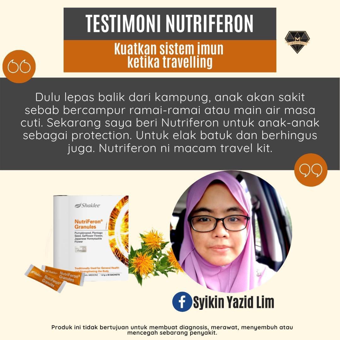 Testimoni NutriFeron Shaklee untuk Tingkatkan Imunisasi Badan