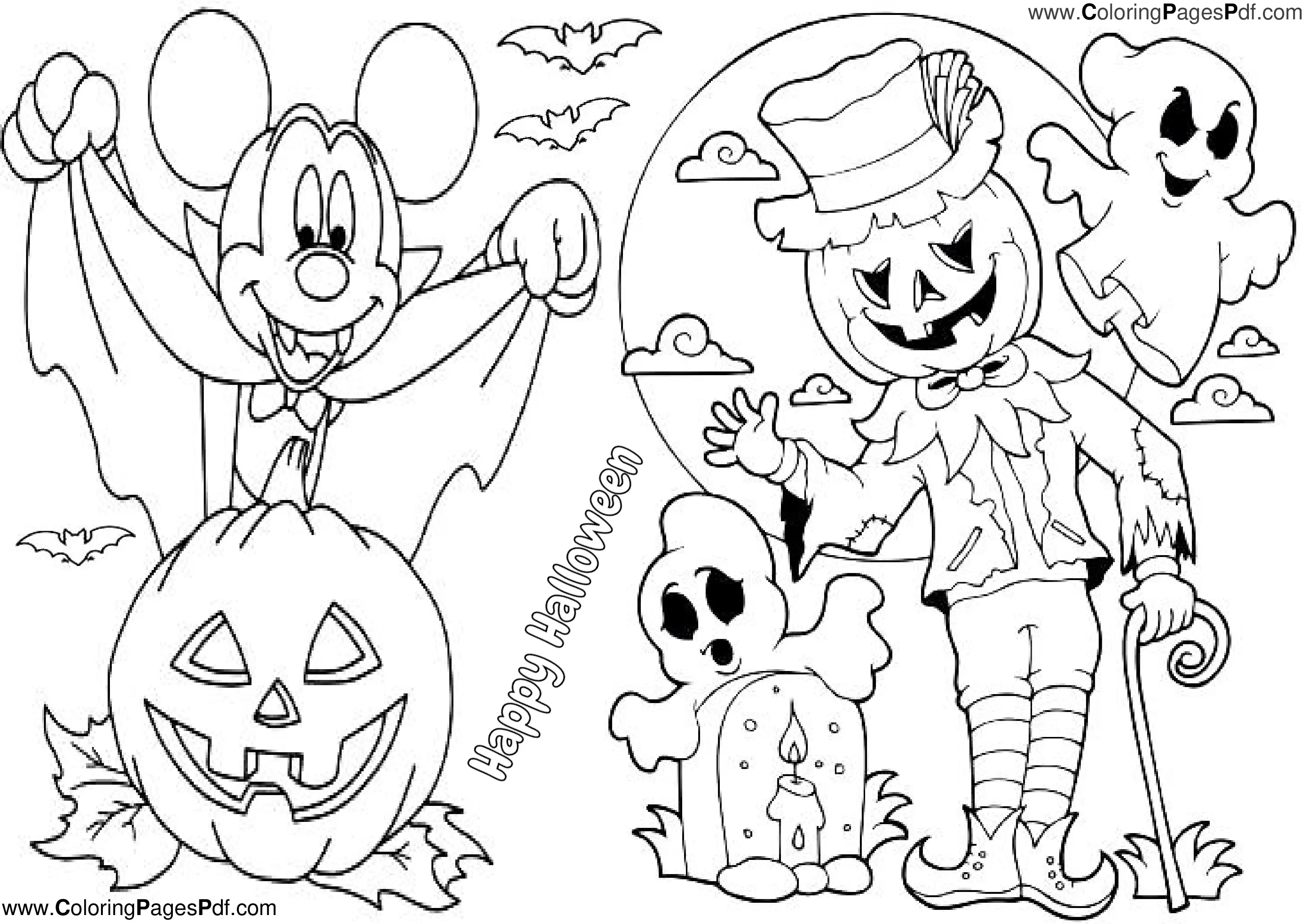 Best halloween coloring pages