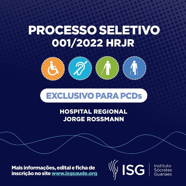 Hospital Regional Jorge Rossmann oferece vagas de trabalho exclusivas para pessoas com deficiência