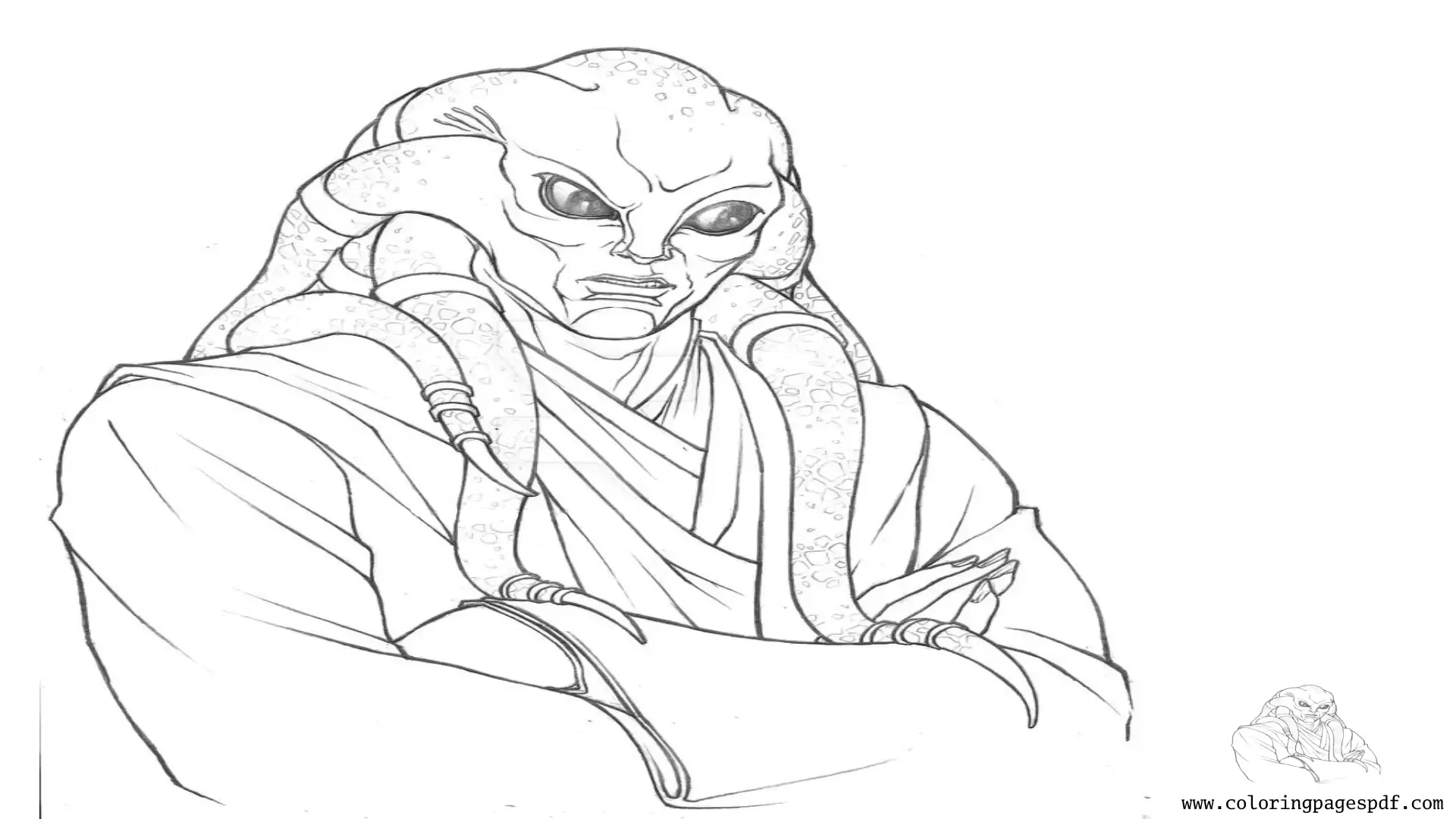Coloring Pages Of Kit Fisto