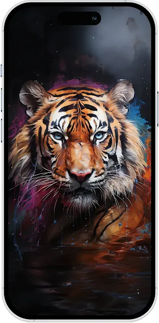 Majestic Tiger Artwork HD Wallpaper for Mobile