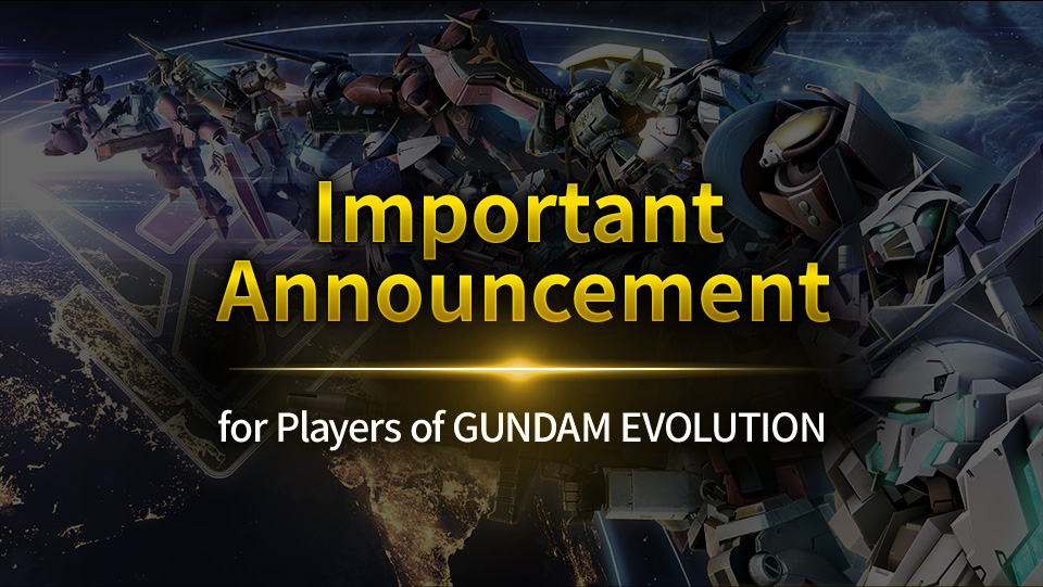 EL JUEGO GUNDAM EVOLUTION FINALIZARÁ SU SERVICIO EL 29 DE NOVIEMBRE